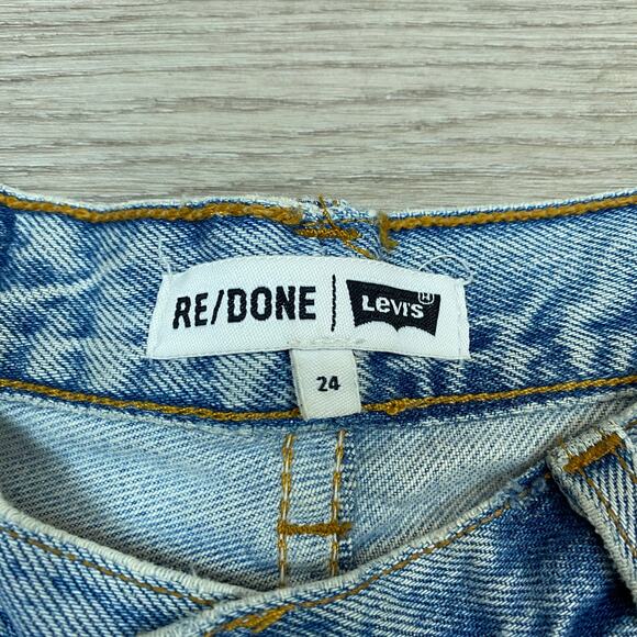 Re/Done Levi's High Rise Slim Straight Leg Jeans Women's 24 - Picture 5 of 13